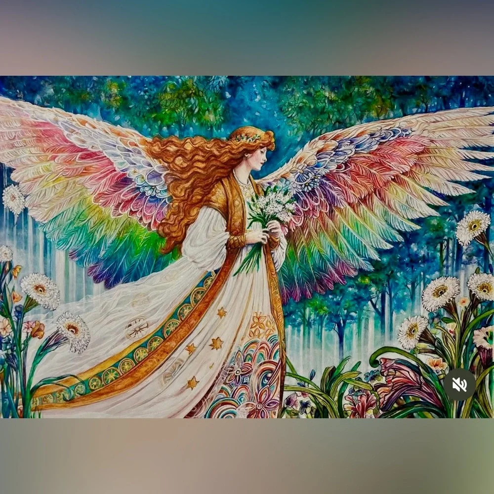 Colorful Angelic Print - Liora's Haven Greeting Card Set of 5